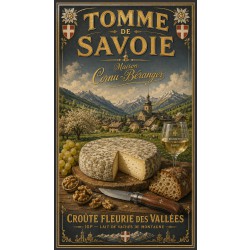 Tomme de Savoie « Maison Cornu-Béranger » – affiche & plaque vintage | Manufacture Arssans