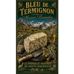 Bleu de Termignon « Maison Bonnefoy » – affiche & plaque vintage | Manufacture Arssans
