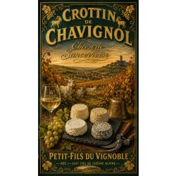 Crottin de Chavignol « Chèvrerie Sancerroise » – affiche & plaque vintage | Manufacture Arssans