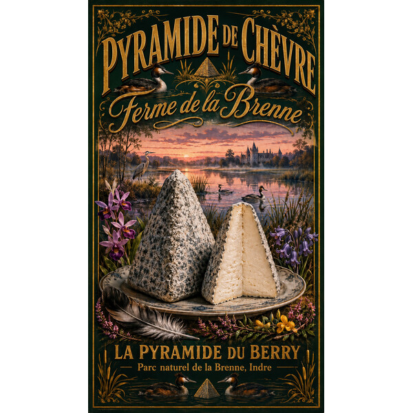 Ferme de la Brenne — La Pyramide du Berry – affiche & plaque vintage | Manufacture Arssans