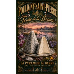 Pouligny-Saint-Pierre « Ferme de la Brenne » – affiche & plaque vintage | Manufacture Arssans