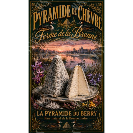 Ferme de la Brenne — La Pyramide du Berry – affiche & plaque vintage | Manufacture Arssans