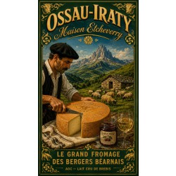 Ossau-Iraty « Maison Etcheverry » – affiche & plaque vintage | Manufacture Arssans