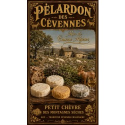 Pélardon des Cévennes « Mas du Causse Méjean » – affiche & plaque vintage | Manufacture Arssans
