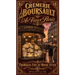 Crémerie Boursault « Au Vieux Paris » – affiche & plaque vintage | Manufacture Arssans