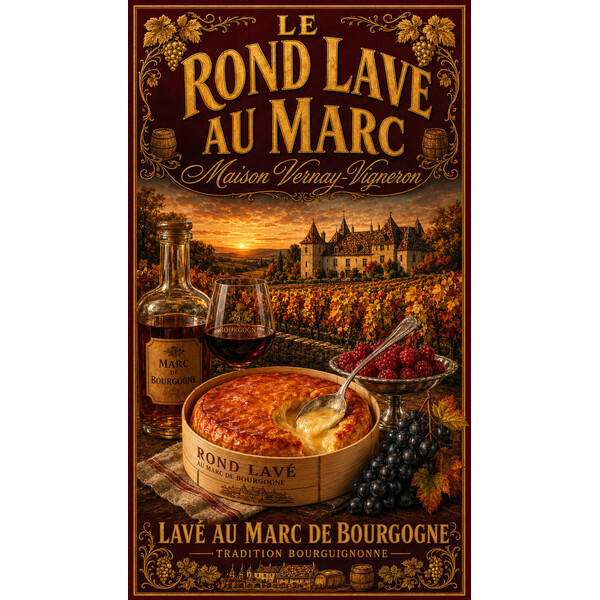 Le Rond Lavé au Marc — Maison Vernay-Vigneron – affiche & plaque vintage | Manufacture Arssans