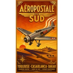 Aéropostale du Sud – affiche & plaque vintage | Manufacture Arssans