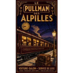 Le Pullman des Alpilles – affiche & plaque vintage | Manufacture Arssans