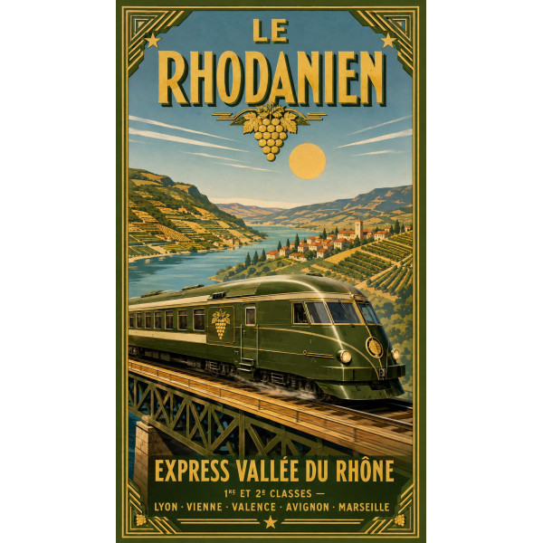 Le Rhodanien – affiche & plaque vintage | Manufacture Arssans