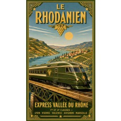 Le Rhodanien – affiche & plaque vintage | Manufacture Arssans