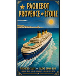 Paquebot Provence-Étoile – affiche & plaque vintage | Manufacture Arssans