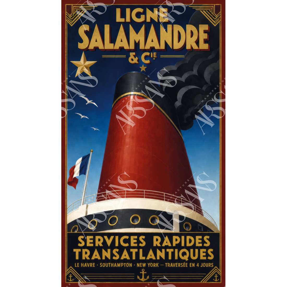 Ligne Salamandre & Cie - affiche & plaque vintage | Manufacture Arssans