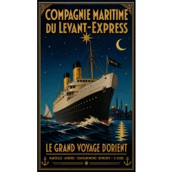 Compagnie Maritime du Levant-Express – affiche & plaque vintage | Manufacture Arssans