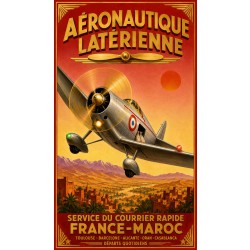 Aéronautique Latérienne – affiche & plaque vintage | Manufacture Arssans