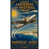 Lignes Aériennes du Mistral – affiche & plaque vintage | Manufacture Arssans