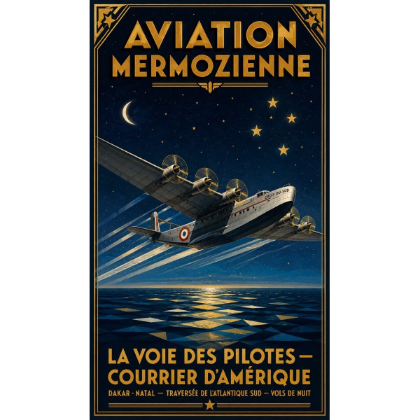 Aviation Mermozienne – affiche & plaque vintage | Manufacture Arssans