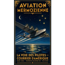 Aviation Mermozienne – affiche & plaque vintage | Manufacture Arssans