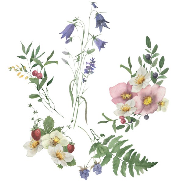 Papier Peint Aquarelle Ferae — Ambiance 2