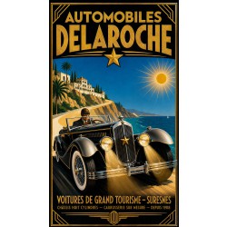 Automobiles Delaroche – affiche & plaque vintage | Manufacture Arssans