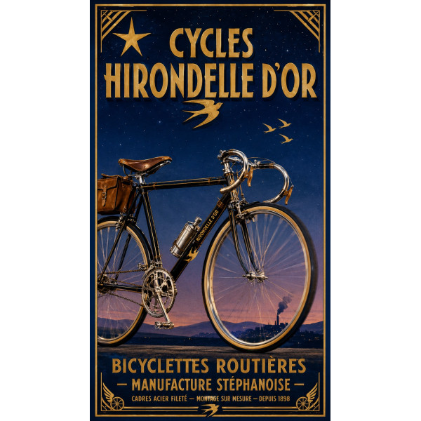 Cycles Hirondelle d'Or – affiche & plaque vintage | Manufacture Arssans