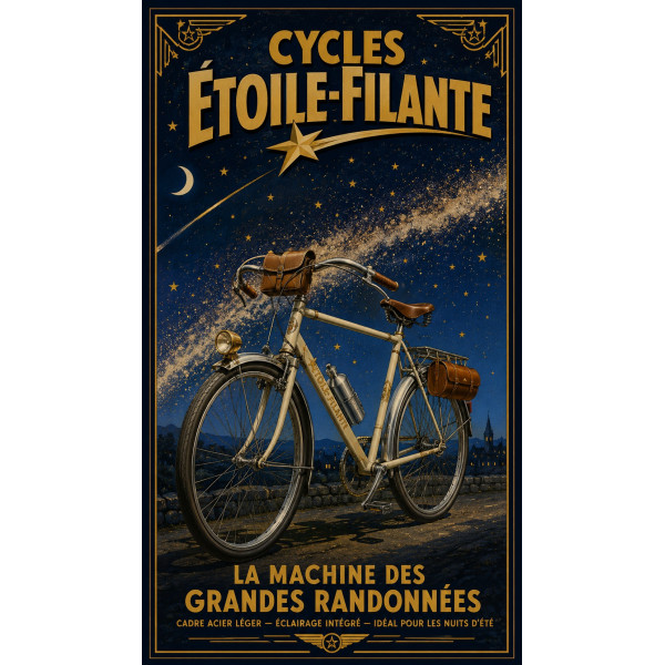 Cycles Étoile-Filante – affiche & plaque vintage | Manufacture Arssans
