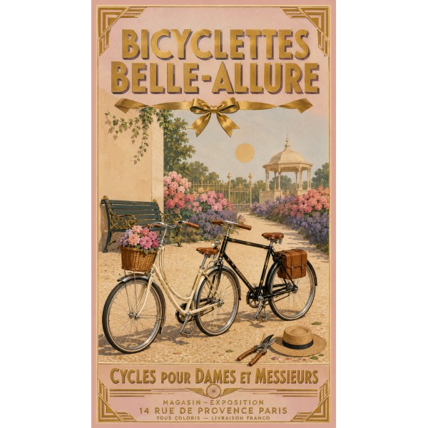 Bicyclettes Belle-Allure – affiche & plaque vintage | Manufacture Arssans