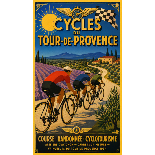 Cycles du Tour-de-Provence – affiche & plaque vintage | Manufacture Arssans