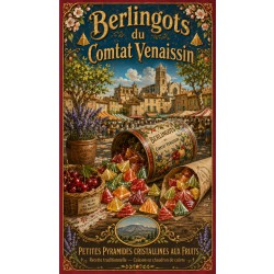 Berlingots du Comtat Venaissin – affiche & plaque vintage | Manufacture Arssans
