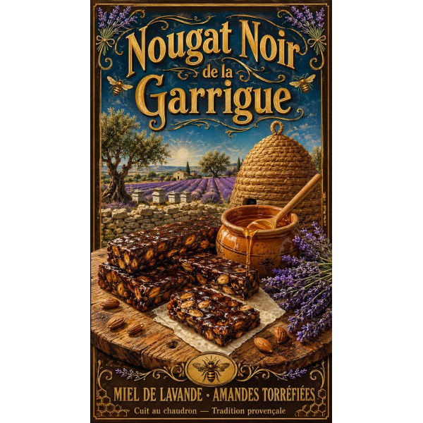 Nougat Noir de la Garrigue – affiche & plaque vintage | Manufacture Arssans