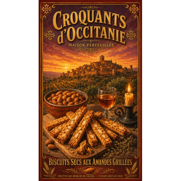 Croquants d'Occitanie — Maison Verfeuilles – affiche & plaque vintage | Manufacture Arssans