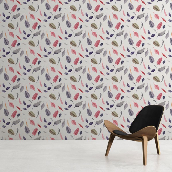 Papier Peint Aquarelle Folia — Ambiance 3