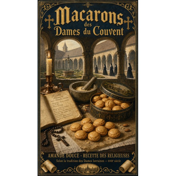 Macarons des Dames du Couvent – affiche & plaque vintage | Manufacture Arssans