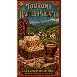 Tourons des Hautes-Pyrénées — Maison Larrazquette – affiche & plaque vintage | Manufacture Arssans