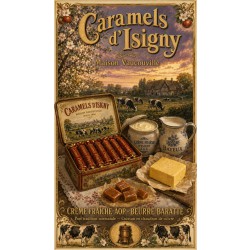 Caramels d'Isigny — Maison Vaucouville – affiche & plaque vintage | Manufacture Arssans