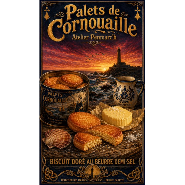 Palets de Cornouaille — Atelier Penmarc'h – affiche & plaque vintage | Manufacture Arssans