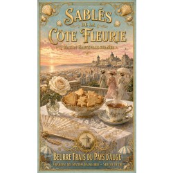 Sablés de la Côte Fleurie — Maison Hauteville-sur-Mer – affiche & plaque vintage | Manufacture Arssans