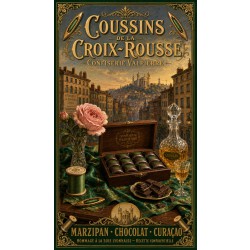 Coussins de la Croix-Rousse — Confiserie Valpierre – affiche & plaque vintage | Manufacture Arssans
