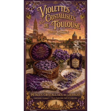 Violettes Cristallisées de Toulouse — Maison Garonnac — Manufacture Arssans