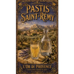 Pastis Saint-Rémy — L'Or de Provence – affiche & plaque vintage | Manufacture Arssans