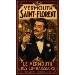 Vermouth Saint-Florent — Le Vermouth des Connaisseurs – affiche & plaque vintage | Manufacture Arssans