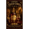 Cognac Vieux-Comte — Trois Étoiles d'Excellence – affiche & plaque vintage | Manufacture Arssans