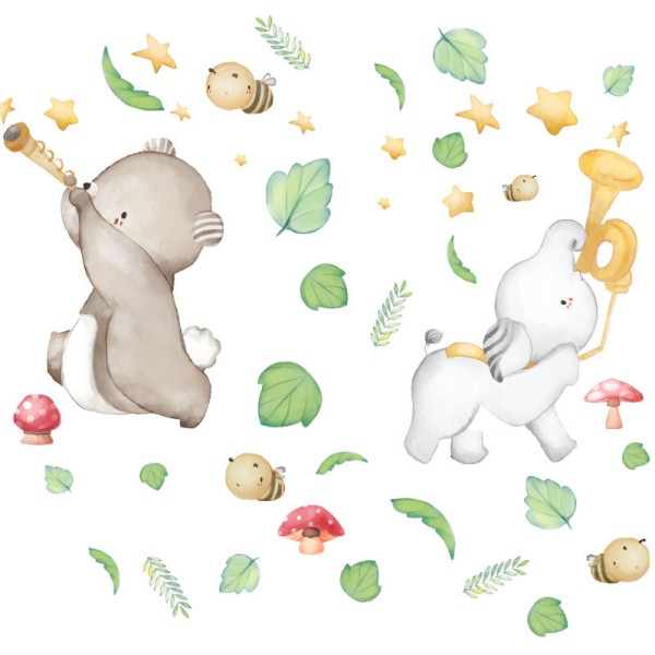 Papier Peint Aquarelle Ursa — Ambiance 2