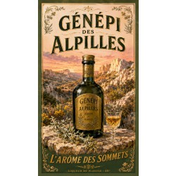Génépi des Alpilles — L'Arôme des Sommets – affiche & plaque vintage | Manufacture Arssans