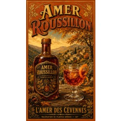 Amer Roussillon — L'Amer des Cévennes – affiche & plaque vintage | Manufacture Arssans