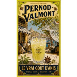 Pernod-Valmont — Le Vrai Goût d'Anis – affiche & plaque vintage | Manufacture Arssans