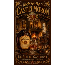 Armagnac Castelmoron — Le Feu de Gascogne – affiche & plaque vintage | Manufacture Arssans