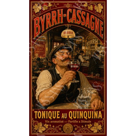Byrrh-Cassagne — Tonique au Quinquina – affiche & plaque vintage | Manufacture Arssans
