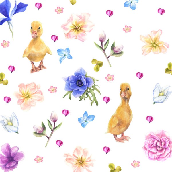 Papier Peint Aquarelle Canatis — Ambiance 2