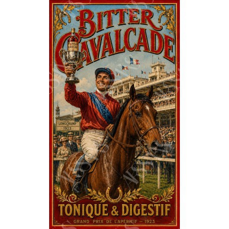 Bitter Cavalcade — Tonique & Digestif – affiche & plaque vintage | Manufacture Arssans