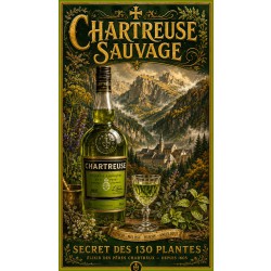 Chartreuse Sauvage — Secret des 130 Plantes – affiche & plaque vintage | Manufacture Arssans